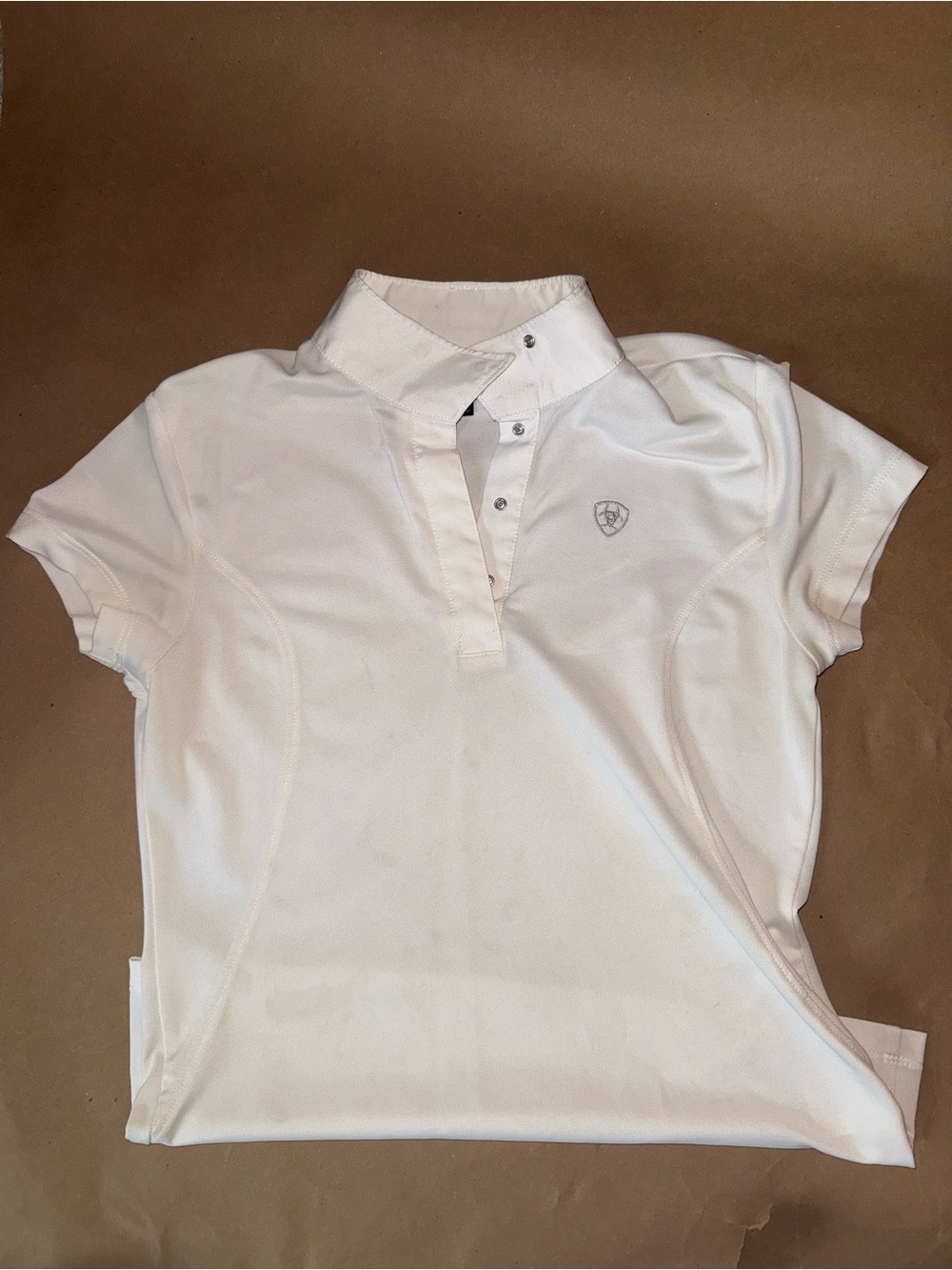 Ariat Girls White Short Sleeve Polo Equestrian